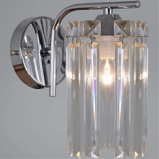 IL3566-1WSQ-24 CR LYRA Бра ILLUMICO IL3566-1WSQ-24 CR LYRA (220V, хрусталь)