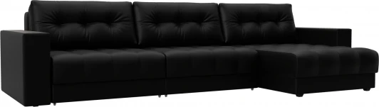 128307 Диван угловой с декором Лига-049 НПБ Лонг Лига Диванов (Экокожа) арт.128307