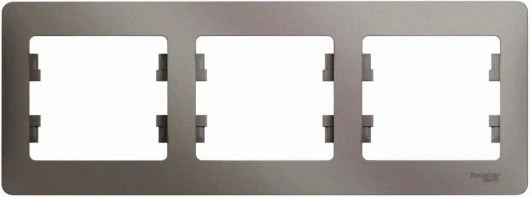 GSL001203 Рамка на 3 поста (платина) Systeme Electric Glossa GSL001203