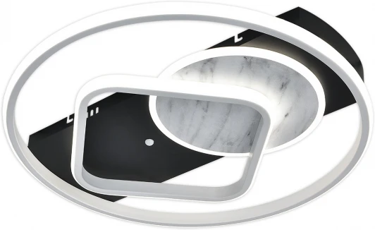 10292/3LED Потолочная люстра светодиодная Escada Nebula 10292/3LED 82Вт, металл/силикон, черный/белый мрамор (регулировка яркости, 220V, пульт управления)