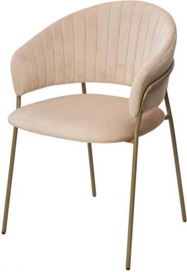 688M05848 Стул ГЕММА, цвет H-06 Бежевый, велюр / шампань каркас М-City (арт.688M05848)