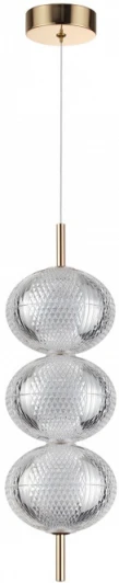 6577/18L Подвесной светильник Lumion Caprice 6577/18L золото/прозрачный/металл/пластик LED 18W 220V (на проводе, шарики)