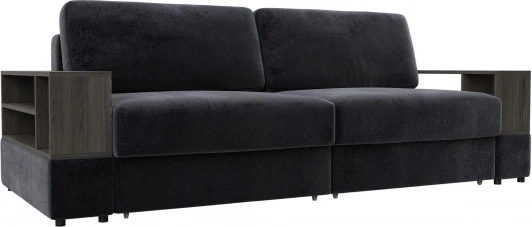 129063 Диван прямой с 2 полками Лига-055 НПБ Лига Диванов (Велюр) арт.129063