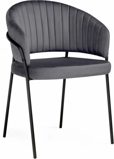 592480 Стул на металлокаркасе Лео (Лео антрацитовый brandy light 28 / черный) Woodville арт.592480