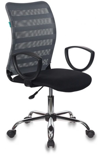 CH-599AXSL/32G/TW-11 Кресло Бюрократ CH-599AXSL серый TW-32K03 сиденье черный TW-11 сетка/ткань крестовина металл хром