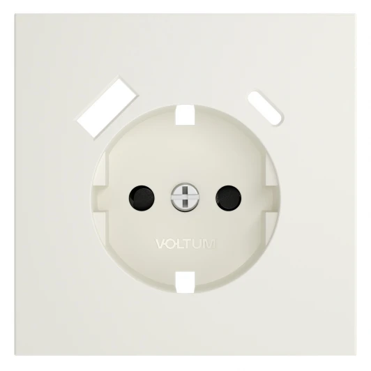 VLS001013 Накладка для розетки с заземлением и защитными шторками с USB A+C (хлопок) Voltum S70 VLS001013