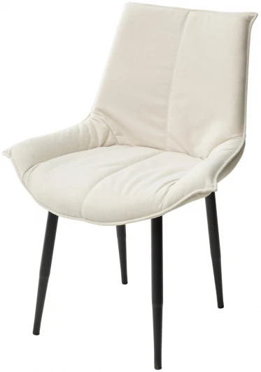 465M04015 Обеденный стул M-City Осло Светло-бежевый Vivaldi #V02, велюр / черный каркас