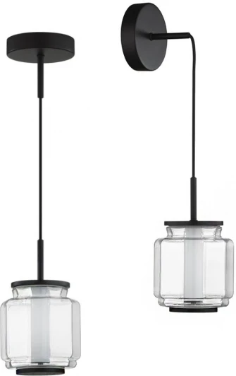 5409/5L Подвесной светильник Odeon Light Jam 5409/5L черный/прозрачный/металл/стекло/акрил LED 5W 3000K 304Лм (220V, круглые)