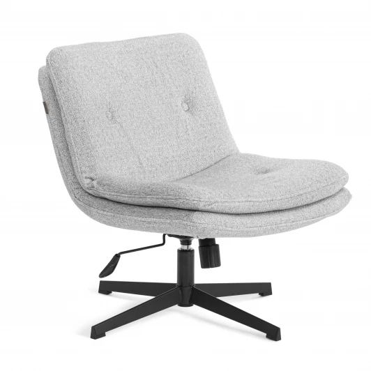 25433 Кресло лаунж Oslo/Осло крестовина, велюр/букле, VT shape silver Tetchair 25433