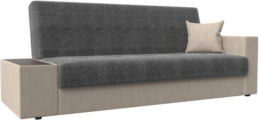 118529L Диван-книжка Лига-020 стол слева (Серый,Бежевый/Рогожка) Лига Диванов арт.118529L