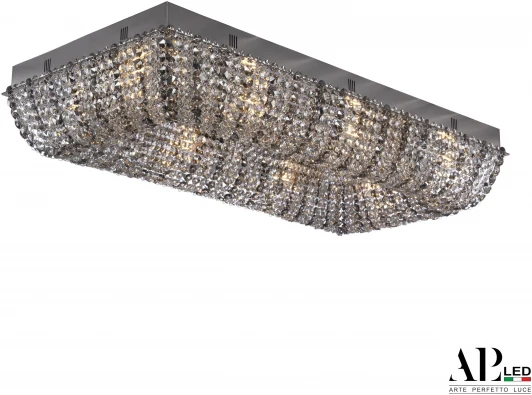 SH615.2.80.R.Ni.E14.Clear.731 Потолочная люстра хрустальная APL LED Sicilia SH615.2.80.R.Ni.E14.Clear.731