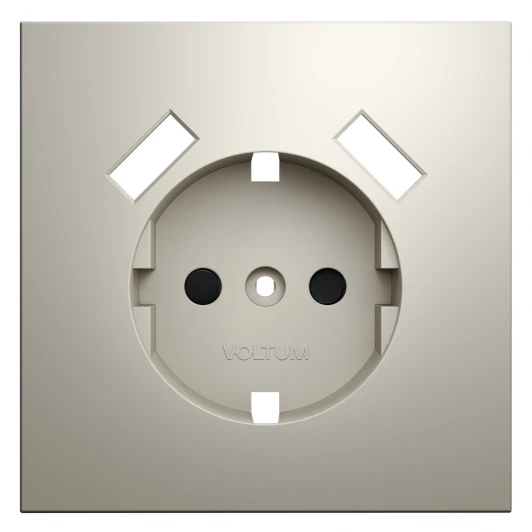 VLS000903 Накладка для розетки с заземлением и защитными шторками, с USB A+A Voltum S70 VLS000903 (кашемир)