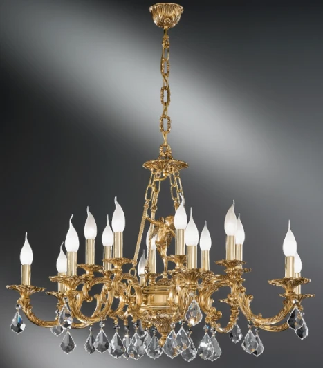 700/8+8 Подвесная большая люстра Nervilamp 700 700/8+8 (220V, на цепи, подсвечник, свеча)