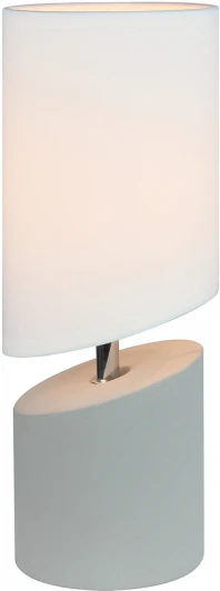 10158/T White/Grey Настольная лампа Escada Waimea 10158/T White/Grey 1x40Вт E14, бетон/ткань, кремово-серый/белый (220V, круглые)