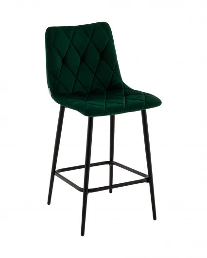 УТ000040899 Стул полубарный Одди Diamond велюр темно-зеленый Stool Group арт.УТ000040899