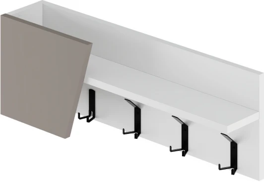 LEV01145 Вешалка для одежды ELEVA HANGER LEVE (ЛДСП/Белый) арт.LEV01145