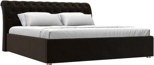 120879 Кровать интерьерная Сицилия 180 (Коричневый/Велюр) Лига Диванов арт.120879