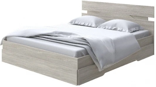 1919363 Без бренда Кровать Milton (ЛДСП Ясень Шимо Светлый) 140x200