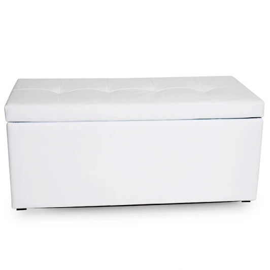 13119 Банкетка Dreambag Лонг Белая ЭкоКожа 13119