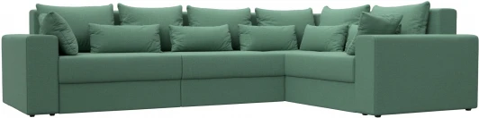 123487 Диван угловой Майами Long правый угол (Зеленый/Рогожка) Лига Диванов арт.123487