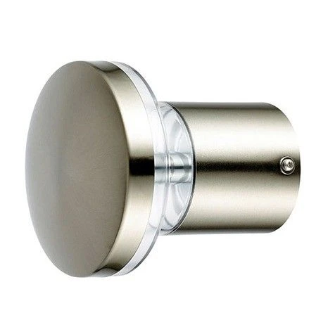 HL210L (076-002-0001) Светильник настенный уличный светодиодный Horoz Mimoza, 1 плафон, никель с прозрачным