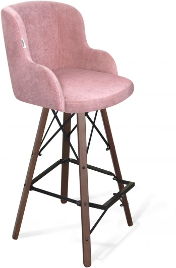9117113602 Стул барный Sheffilton SHT-ST39/S80 пыльная роза/темный орех/черный