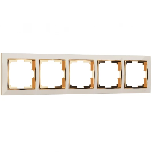W0051932 Рамка на 5 постов Snabb (слоновая кость/золото) Werkel W0051932 (a051655)