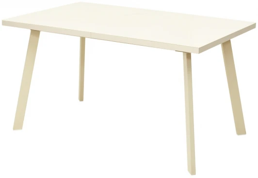 464M04112 Стол ФИН 120 Кремовый, стекло/ Кремовый каркас
