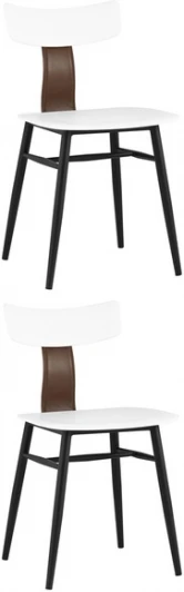 УТ000037206 Стул ANT белый 2 шт. Stool Group (арт.УТ000037206)