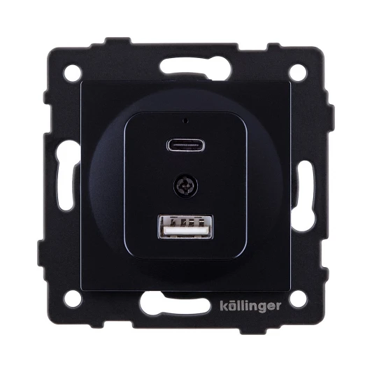 REA-037BK Розетка USB A+C 20W черный Kollinger REA-037BK для Aspekt, Eleganz, Reflex