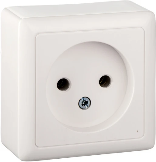 RA10-131I-B Розетка накладная без заземления (белый) Systeme Electric HIT RA10-131I-B