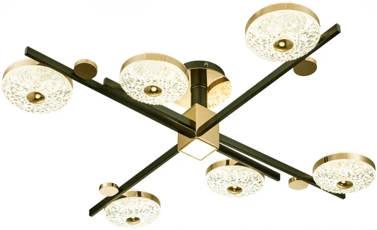 10219/6LED Потолочная люстра Divita 10219/6 LED*78W Black/Gold