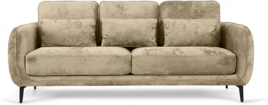 786594 Диван Amsterdam трехместный ОГОГО (арт.786594), (Велюр,Ткань/Бежевый)