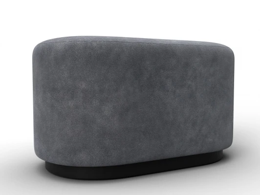 132516 Пуф 007 (ДСП,Фанера/Пластик/Велюр/Темно-серый) Лига Диванов 132516