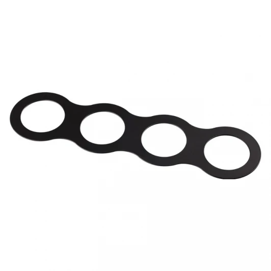 357924 Рамка для четырех встраиваемых светильников Novotech Metis, овал, черный