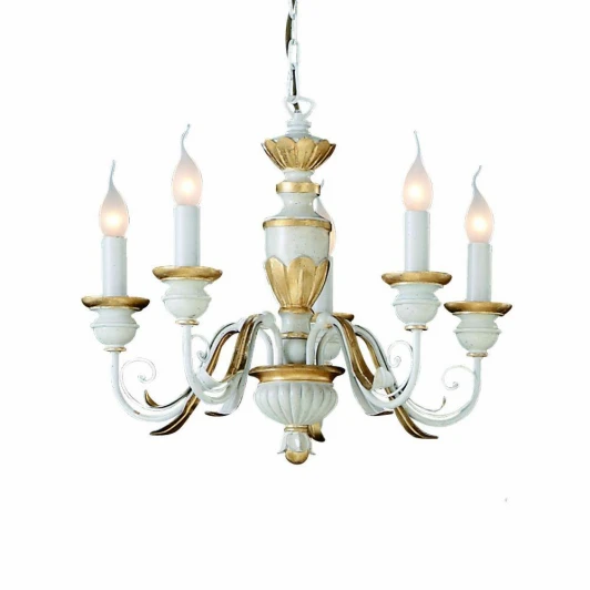 FIRENZE SP5 BIANCO ANTICO Подвесная люстра Ideal Lux Firenze SP5 BIANCO ANTICO