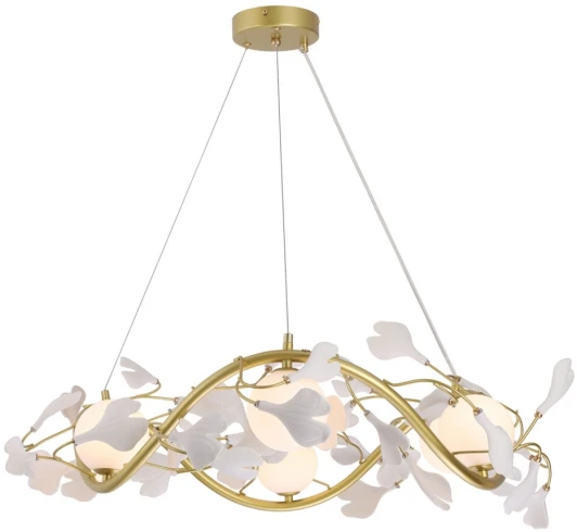 LSP-8749 Люстра подвесная LSP-8749 (220V, на тросе, шарики, листья, IP21)