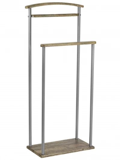 007458 Вешалка костюмная Верис 4 металлик/дуб крымский состаренный Mebelik 007458