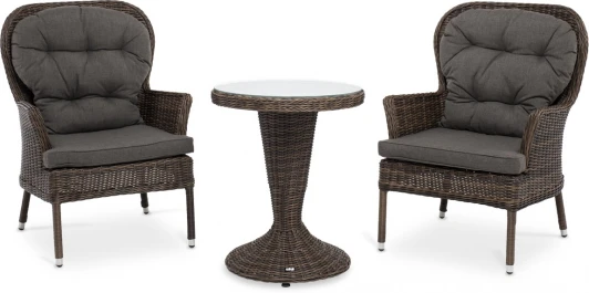 ALC2T1-3-SET brown "Алиса" кофейный комплект из искусственного ротанга, цвет коричневый 4SIS арт.УТ-00004158