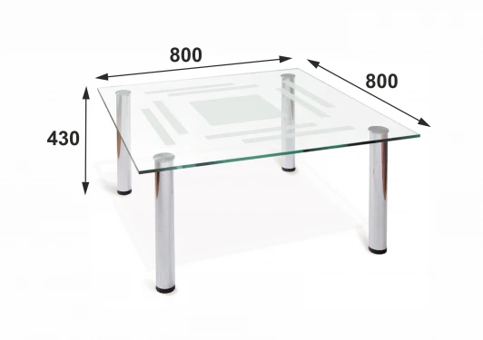 000853 Стол журнальный Робер 8М хром от фабрики Mebelik