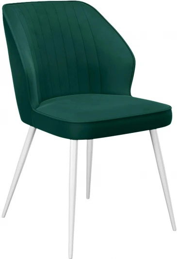 00-00064320 Стул 222М В10 GREEN, ножки белые Dikline 00-00064320