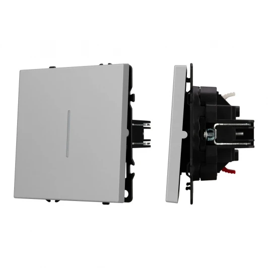 061784 Механизм звонкового выключателя LED SWT-NOBE-MKR1-SFPL-L-IS (230V, 10A) (Arlight, Никель) 061784