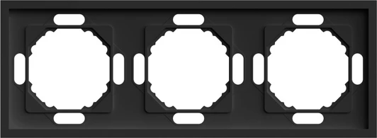 49860 Рамка на 3 поста (черный) Stekker Эмили 49860