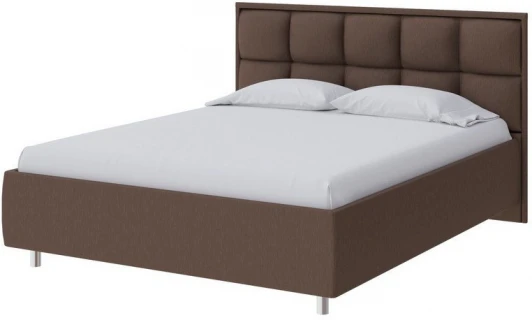 1908539 PROxSON Кровать Chessy без основания (Ткань: Рогожка Savana Chocolate (шоколад)) 80x200