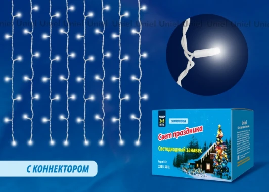 ULD-C2030-240/DWK WHITE IP67 Гирлянда светодиодная Занавес 2х3 м Uniel ULD-C2030-240/DWK WHITE IP67