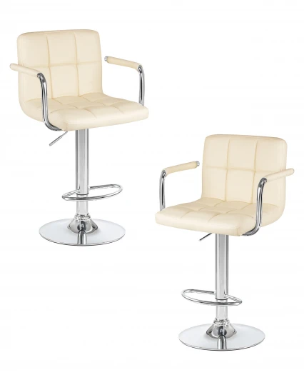 LM-5011-N_CH-M_EL-cream Набор 2 шт стул барный DOBRIN KRUGER ARM (кремовый)