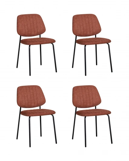 УТ000042529 Стул обеденный Patrys терракот рогожка 4 шт. Stool Group УТ000042529
