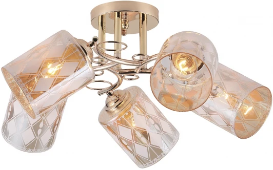 1107/5PL Потолочная люстра на штанге Escada Kerria 1107/5PL E27*40W Gold