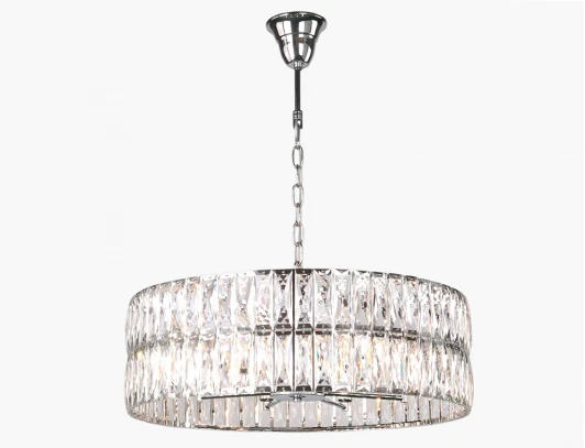 10125+3/C new Подвесная люстра Newport 10120 10125+3/C new (220V, хрусталь, на цепи, круглые)