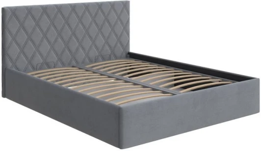 2029082 PROxSON Кровать Fresco с бельевым ящиком (Ткань: Велюр Ultra Осенний туман) 180x200